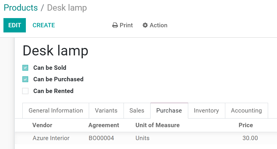 Blanket order added to product configuration in Juniper Purchase