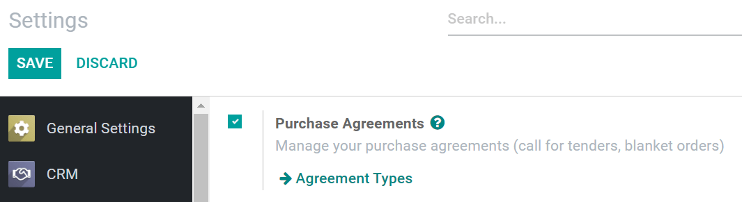 Enable purchase agreements in Juniper Purchase