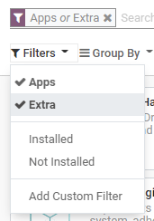 Add "Extra" filter in Juniper Apps