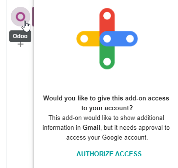 The Authorize Access button in the right sidebar of the Juniper plugin panel.