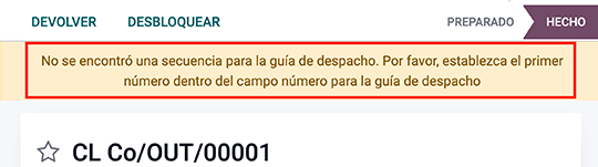 An example sequence error when creating a Delivery Guide in Juniper