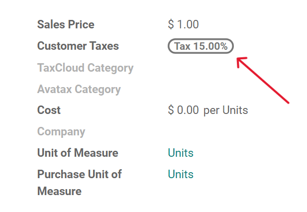 How to modify the income account link to down payments