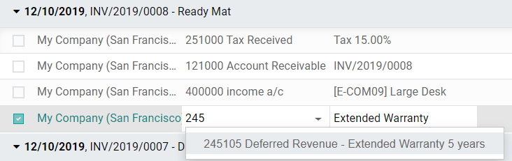 Modification of a posted journal item's account in Juniper Accounting