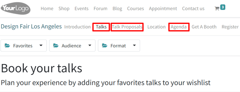 View of the published website and the talks, talk proposals, and agenda in Juniper Events