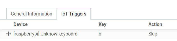 Footswitch trigger setup on the Juniper database.