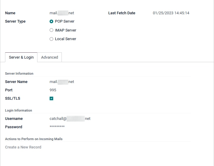 Incoming mail server configuration on Juniper.