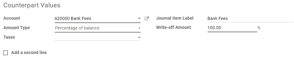 Counterparts values of a reconciliation model in Juniper Accounting.