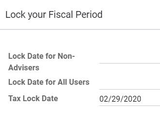 Lock your tax for a specific period in Juniper Accounting