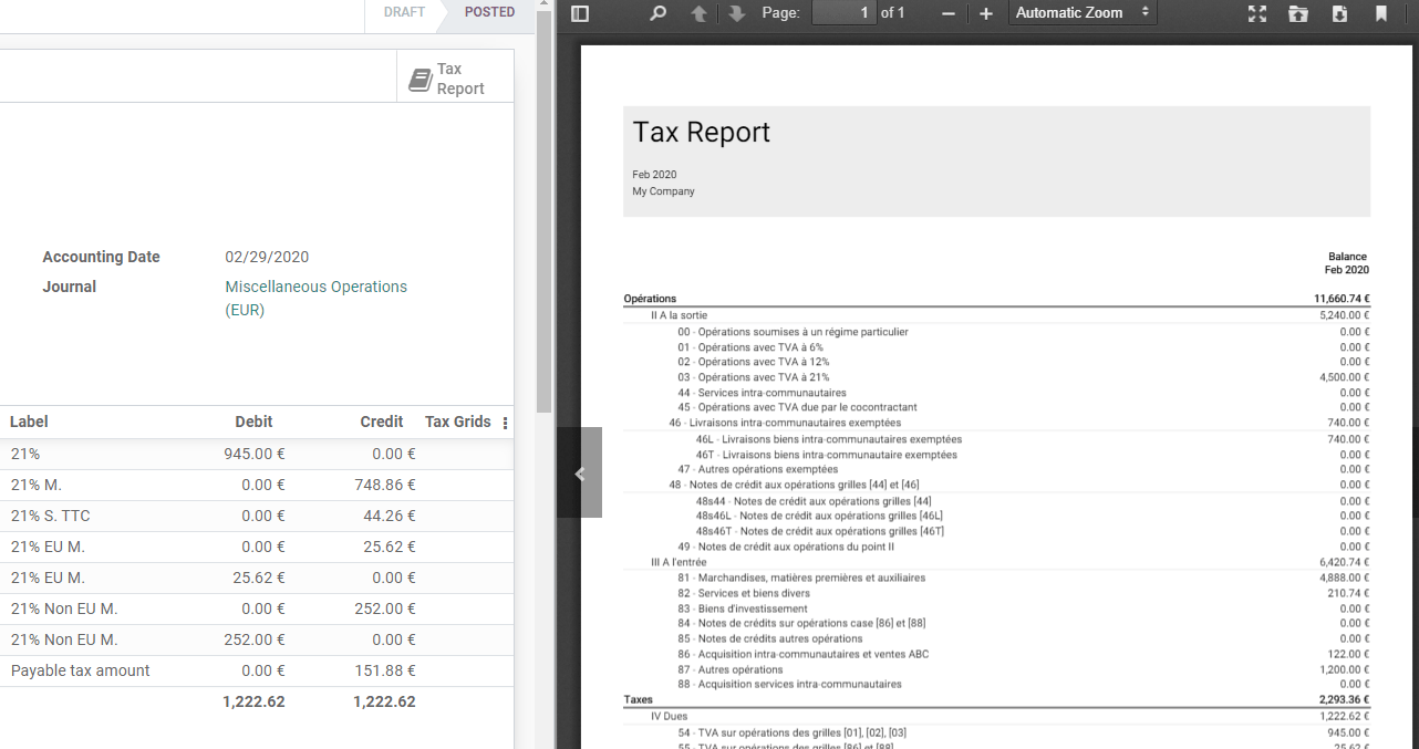 download the PDF with your Tax Report in Juniper Accounting