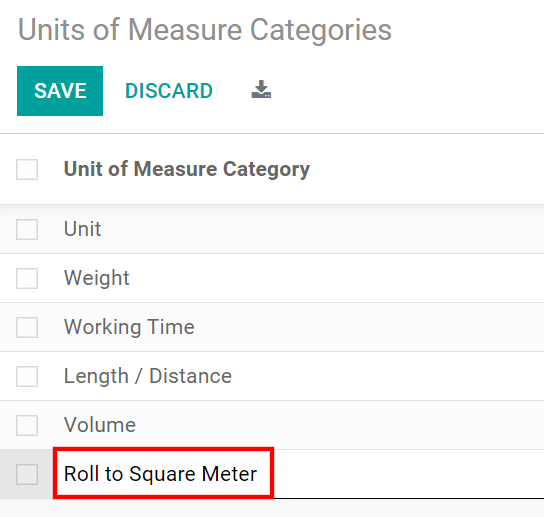 Create a new units of measure category in Juniper Purchase